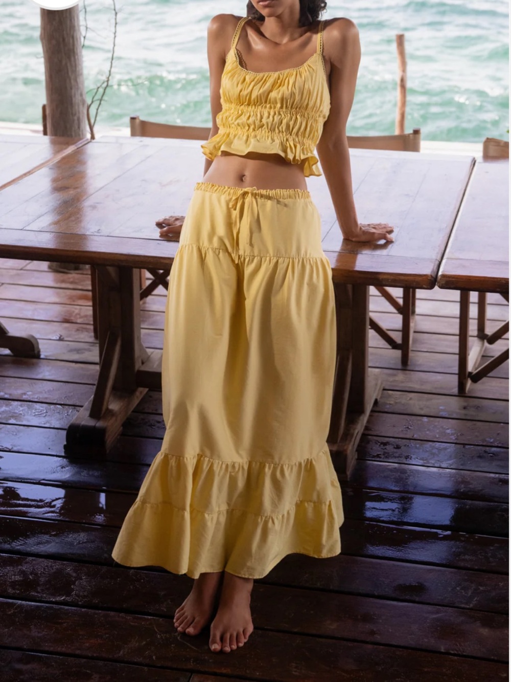 Peixoto Riley Yellow Maxi Skirt Set & Amelia Top